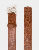 Hazel alligator leather belt