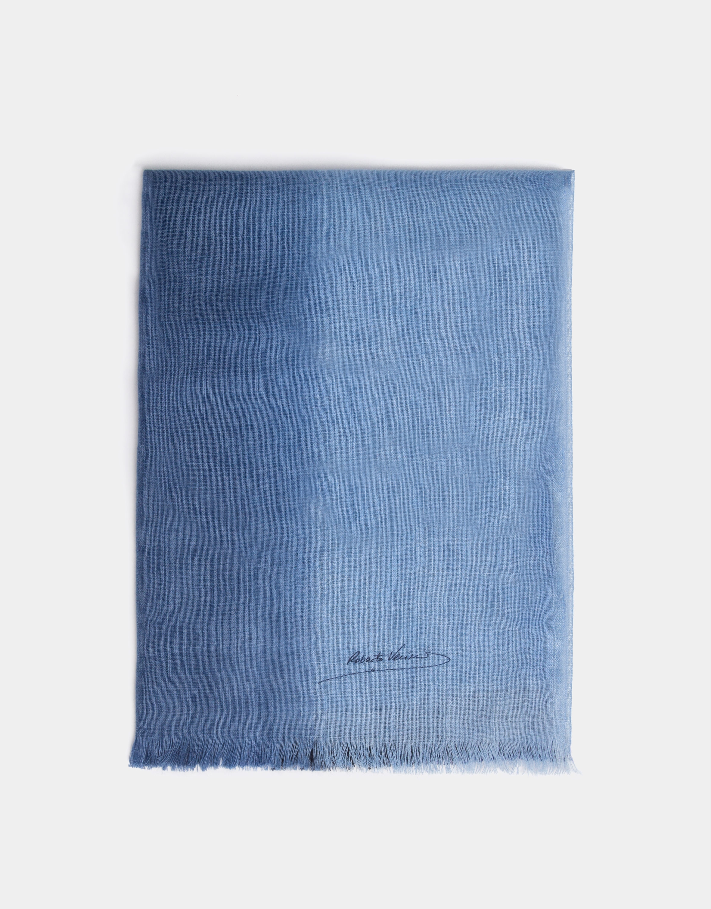 Blue degradé wool foulard