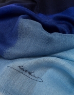 Blue degradé wool foulard