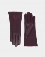 Burgundy leather gloves