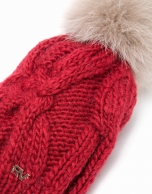 Red wool knit cap