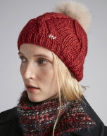 Red wool knit cap