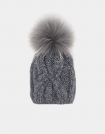 Light gray wool knit cap