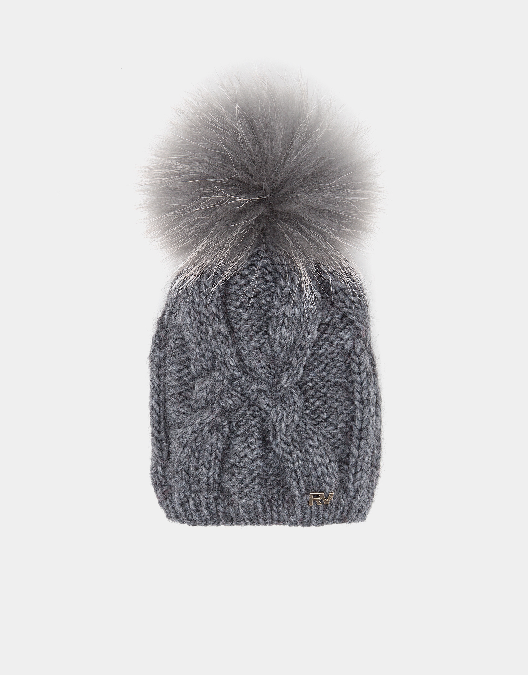 Light gray wool knit cap