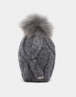 Light gray wool knit cap