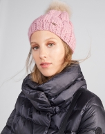 Pink wool knit cap