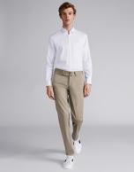 Mink-colored cotton chinos