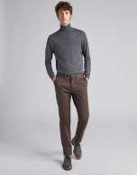 Brown cotton chinos