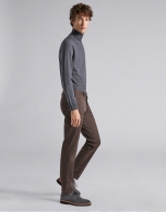 Brown cotton chinos