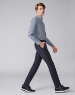 Navy blue cotton chinos