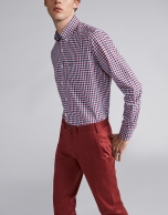 Burgundy cotton chinos