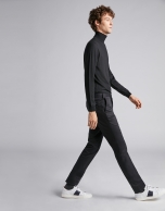 Black cotton chinos