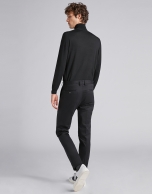 Black cotton chinos