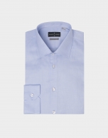 Light blue herringbone dress shirt