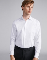 Camisa vestir algodón blanco estructura diamante