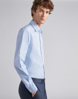 Sky blue striped dress shirt