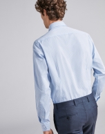 Sky blue striped dress shirt