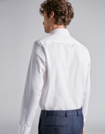 Plain fake white dress shirt