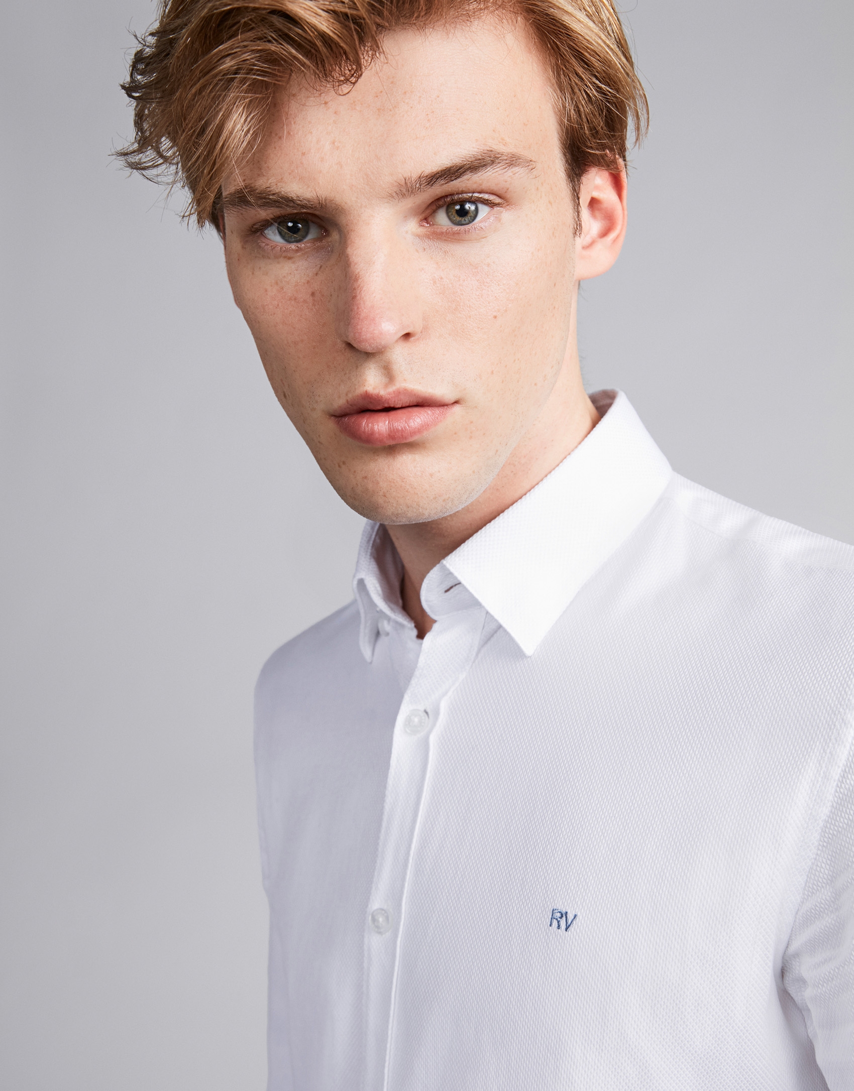 Fake plain white sport shirt