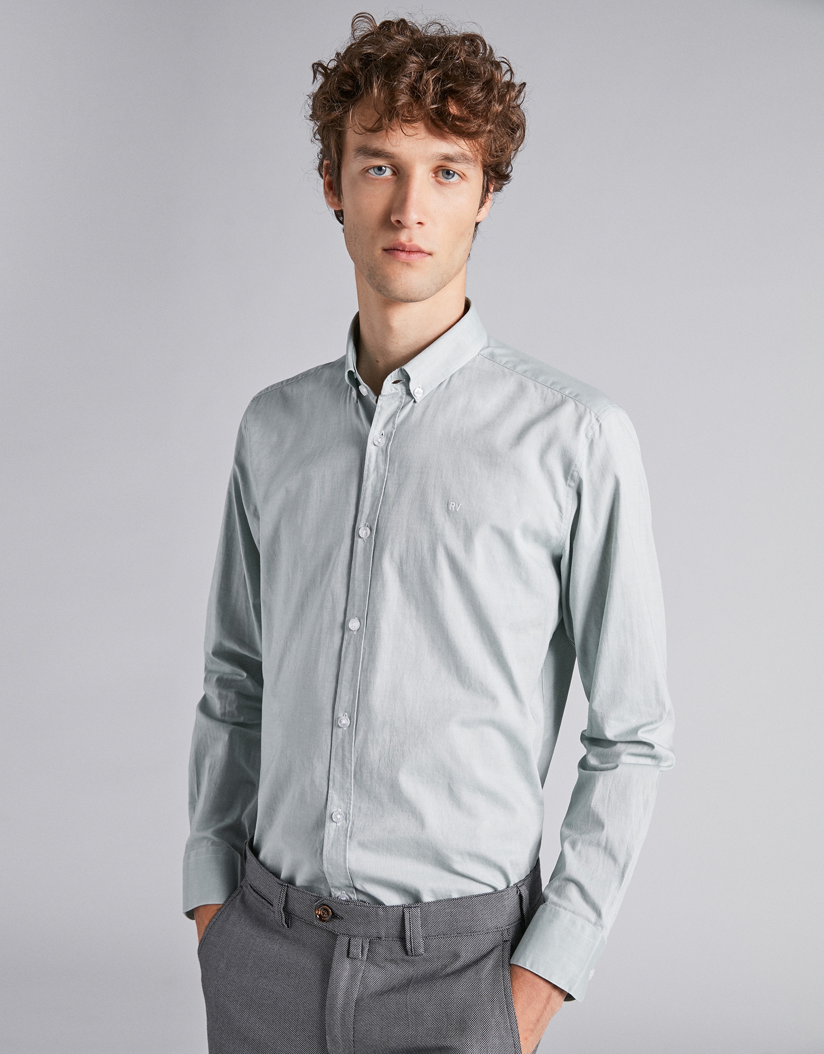 Camisa sport oxford verde