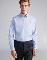 Light blue/white false plain sport shirt