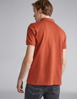 Burnt orange piqué polo