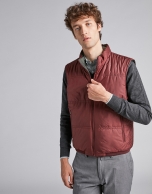 Green/Burgundy blue reversible vest