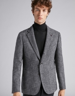 Gray bouclé sport jacket