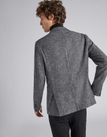 Gray bouclé sport jacket