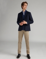 Navy blue structured sport jacket