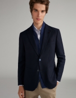 Navy blue structured sport jacket