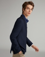 Navy blue structured sport jacket