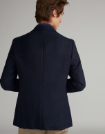 Navy blue structured sport jacket