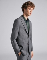 Gray fake plain, regular fit, wool suit