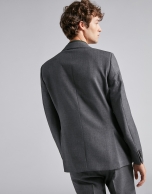 Gray fake plain, regular fit, wool suit