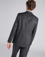 Traje slim fit lana gris oscuro