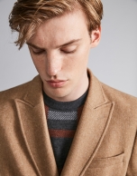 Camel wool, double-breasted coat