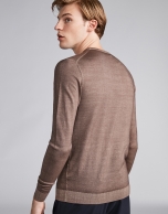 Mink dyed wool sweater