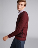 Burgundy herringbone sweater