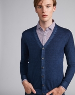 Blue dyed wool jacket