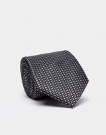 Gray silk tie