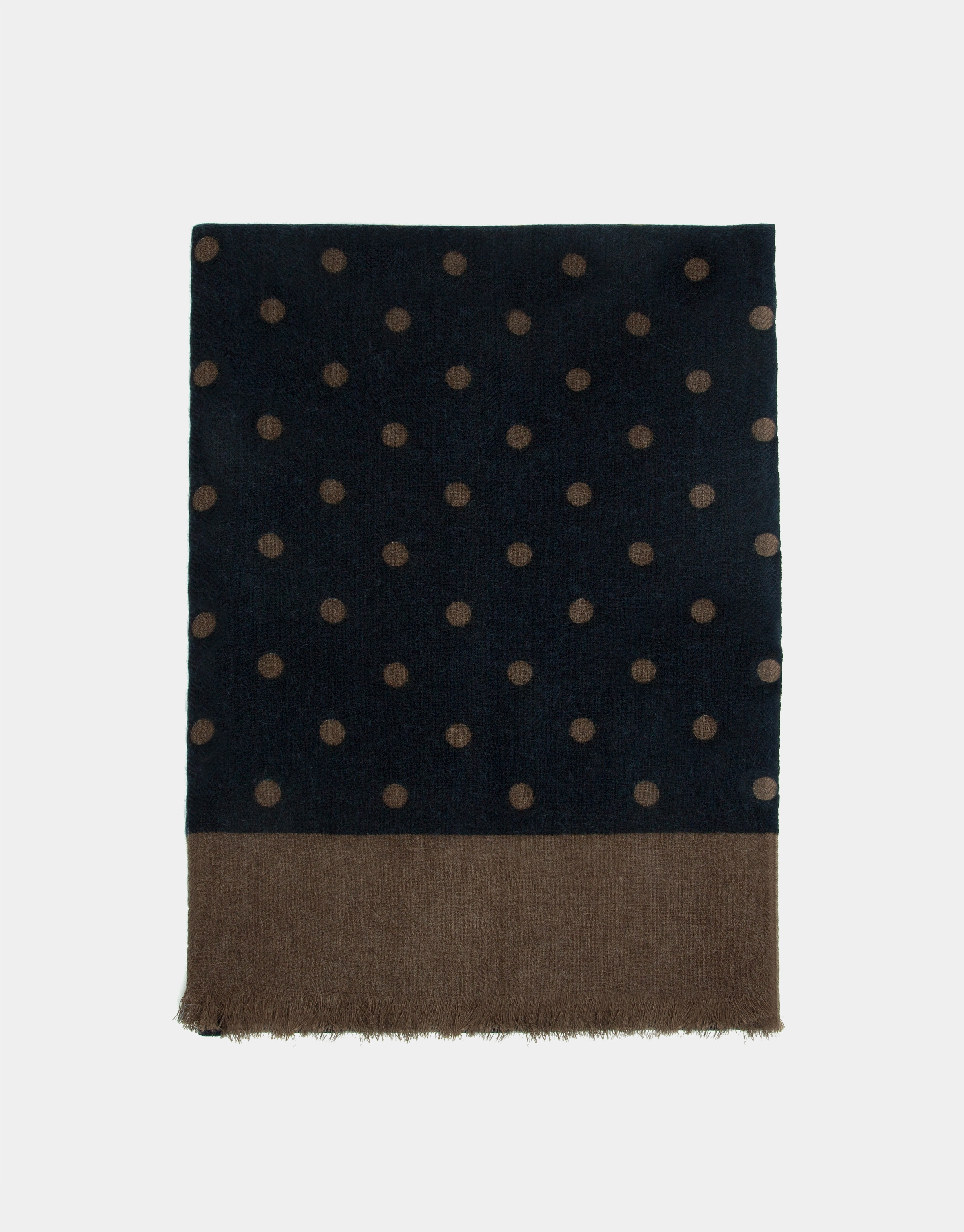 Foulard with mink-colored polka dots