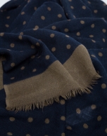 Foulard with mink-colored polka dots