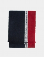 Navy blue foulard with ethnic details