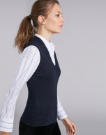 Navy blue knit vest