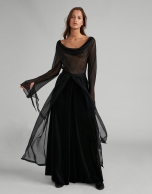 Black chiffon dress