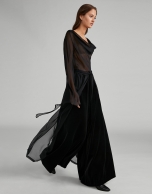 Black chiffon dress