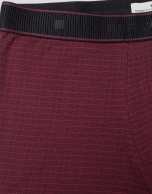 Burgundy checked boxer shorts