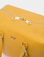 Mustard leather Louvre bowling bag