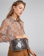 Brown animal print blouse